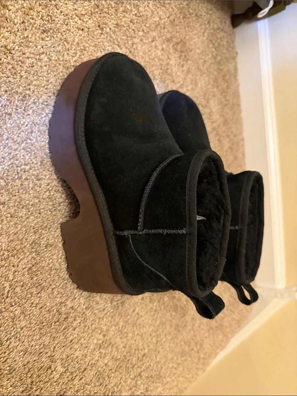 Women’s black platform Ugg boot